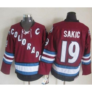 Avalanche #19 Joe Sakic Red CCM Throwback Stitched NHL Jersey Avalanche #19 Joe Sakic Red CCM Throwback Stitched NHL Jersey