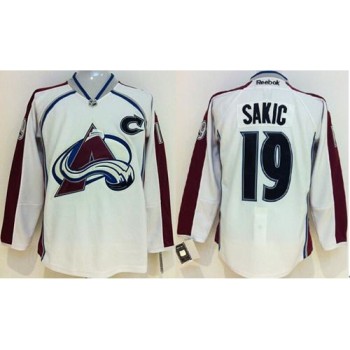 Avalanche #19 Joe Sakic White Stitched Youth NHL Jersey Avalanche #19 Joe Sakic White Stitched Youth NHL Jersey