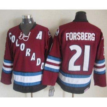 Avalanche #21 Peter Forsberg Red CCM Throwback Stitched NHL Jersey Avalanche #21 Peter Forsberg Red CCM Throwback Stitched NHL Jersey