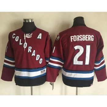 Avalanche #21 Peter Forsberg Red CCM Throwback Stitched Youth NHL Jersey Avalanche #21 Peter Forsberg Red CCM Throwback Stitched Youth NHL Jersey