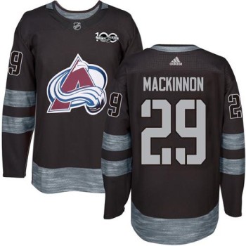 Avalanche #29 Nathan MacKinnon Black 1917-2017 100th Anniversary Stitched NHL Jersey Avalanche #29 Nathan MacKinnon Black 1917-2017 100th Anniversary Stitched NHL Jersey