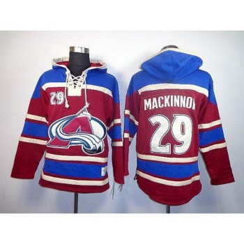 Avalanche #29 Nathan MacKinnon Red Sawyer Hooded Sweatshirt Stitched NHL Jersey Avalanche #29 Nathan MacKinnon Red Sawyer Hooded Sweatshirt Stitched NHL Jersey