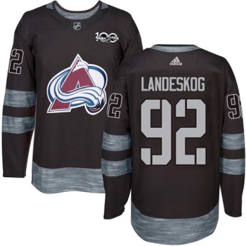 Avalanche #92 Gabriel Landeskog Black 1917-2017 100th Anniversary Stitched NHL Jersey Avalanche #92 Gabriel Landeskog Black 1917-2017 100th Anniversary Stitched NHL Jersey