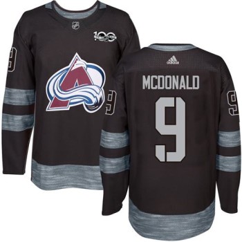 Avalanche #9 Lanny McDonald Black 1917-2017 100th Anniversary Stitched NHL Jersey Avalanche #9 Lanny McDonald Black 1917-2017 100th Anniversary Stitched NHL Jersey