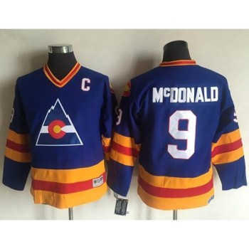 Avalanche #9 Lanny McDonald Blue CCM Throwback Stitched Youth NHL Jersey Avalanche #9 Lanny McDonald Blue CCM Throwback Stitched Youth NHL Jersey