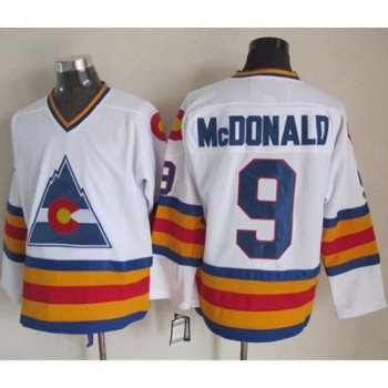 Avalanche #9 Lanny McDonald White CCM Throwback Stitched NHL Jersey Avalanche #9 Lanny McDonald White CCM Throwback Stitched NHL Jersey