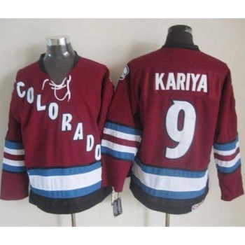 Avalanche #9 Paul Kariya Red CCM Throwback Stitched NHL Jersey Avalanche #9 Paul Kariya Red CCM Throwback Stitched NHL Jersey