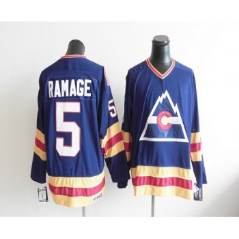 Avalanche CCM Throwback #5 Rob Ramage Blue Stitched NHL Jersey Avalanche CCM Throwback #5 Rob Ramage Blue Stitched NHL Jersey