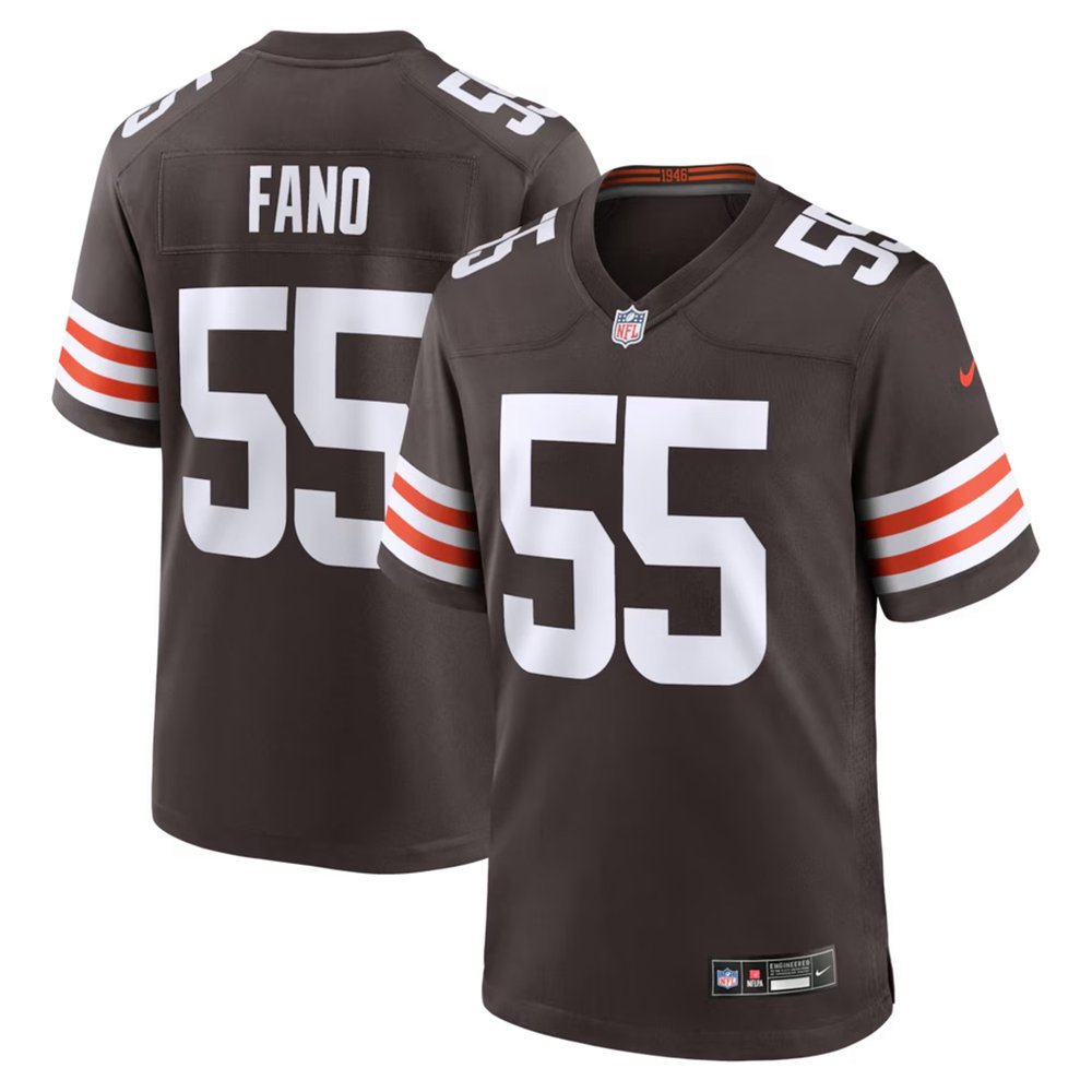 Youth Cleveland Browns #55 Spencer Fano Brown 2026 NFL Draft Game Jersey Youth Cleveland Browns #55 Spencer Fano Brown 2026 NFL Draft Game Jersey