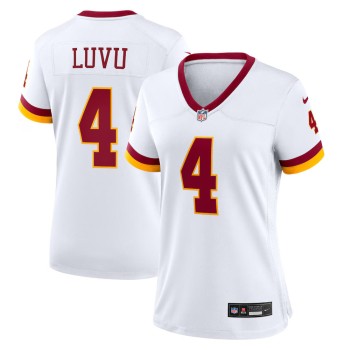 Women's Washington Commanders #4 Frankie Luvu Nike White Game Super Bowl Era Jersey Women's Washington Commanders #4 Frankie Luvu Nike White Game Super Bowl Era Jersey