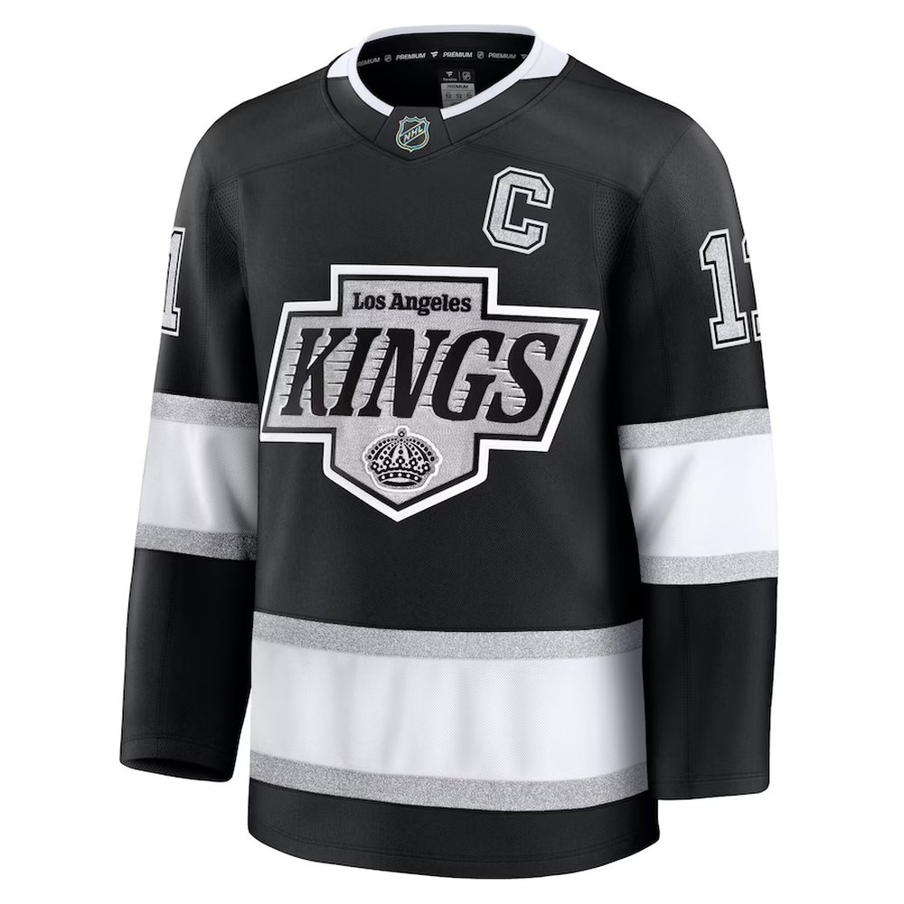 Men's Los Angeles Kings #11 Anze Kopitar Black Home Premium Jersey