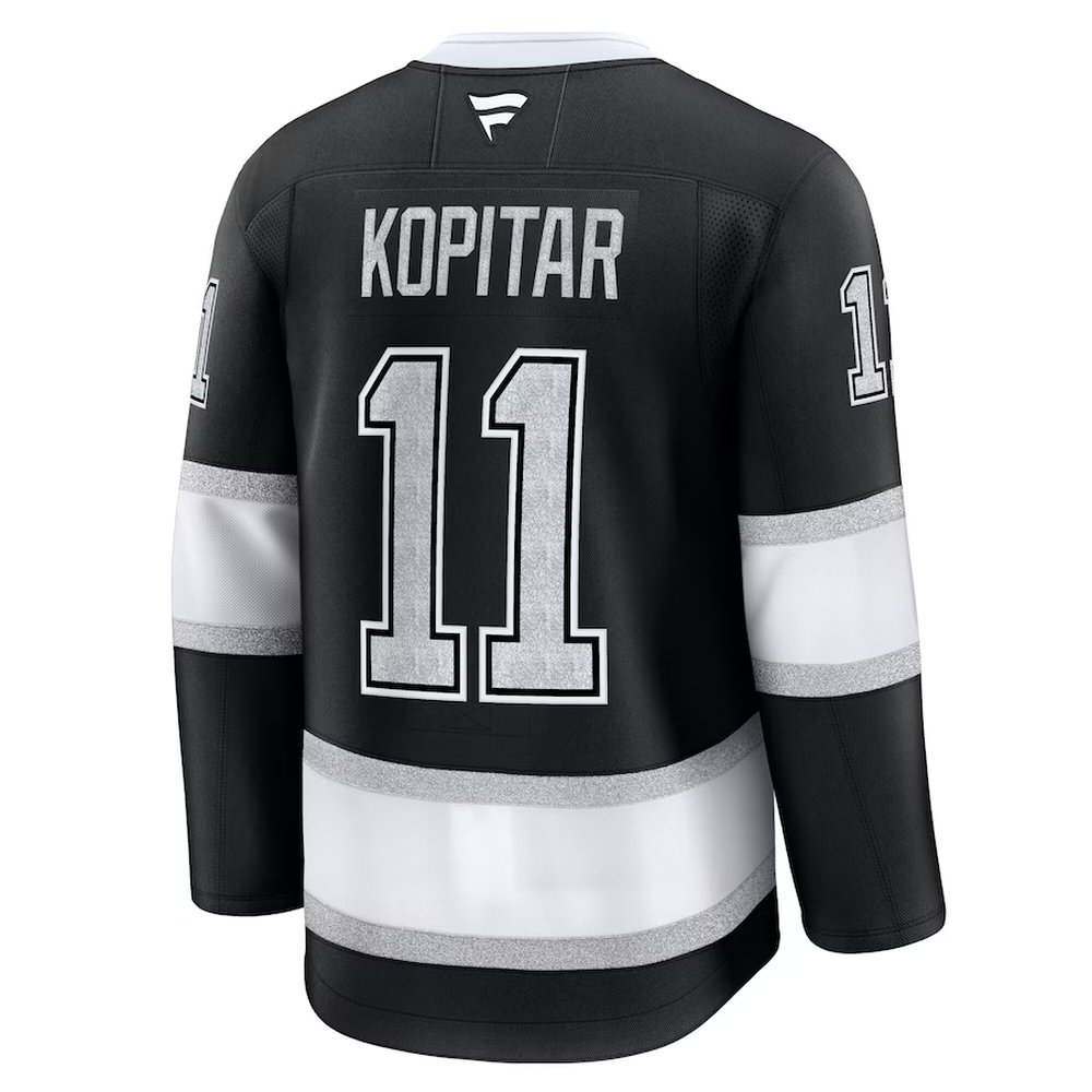 Men's Los Angeles Kings #11 Anze Kopitar Black Home Premium Jersey