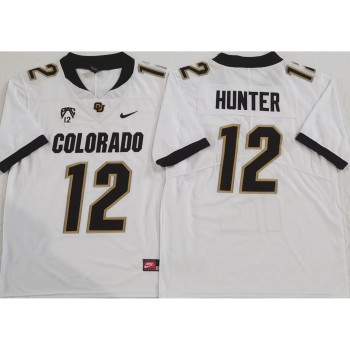 Men's Colorado Buffaloes White #12 Hunter Stitched Jersey Men's Colorado Buffaloes White #12 Hunter Stitched Jersey