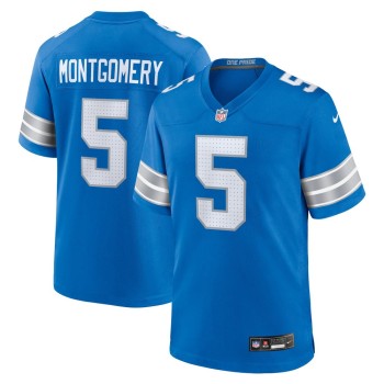 Men's Detroit Lions David Montgomery Blue Game Jersey Men's Detroit Lions David Montgomery Blue Game Jersey