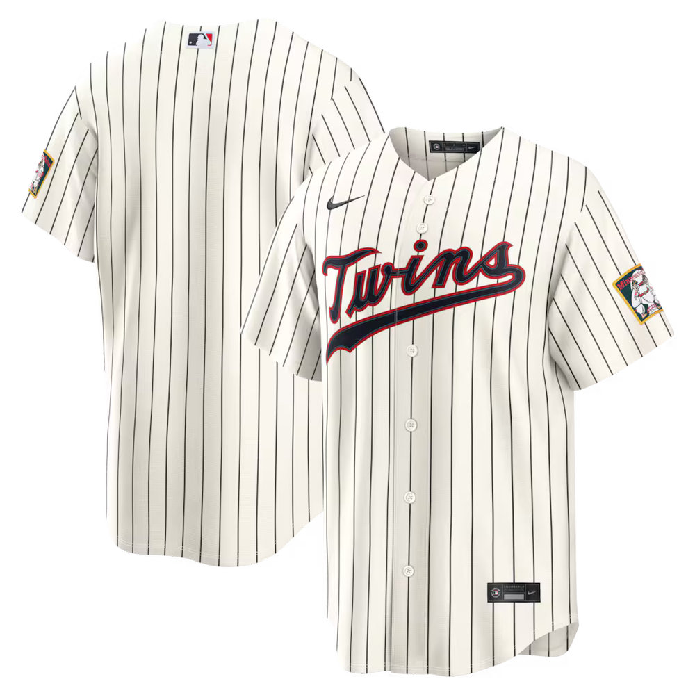Men's Minnesota Twins Nike Cream 2026 Field of Dreams Stadium Jersey Men's Minnesota Twins Nike Cream 2026 Field of Dreams Stadium Jersey