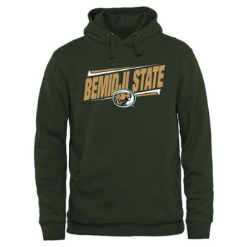 Bemidji State Beavers Double Bar Pullover Hoodie Green Bemidji State Beavers Double Bar Pullover Hoodie Green