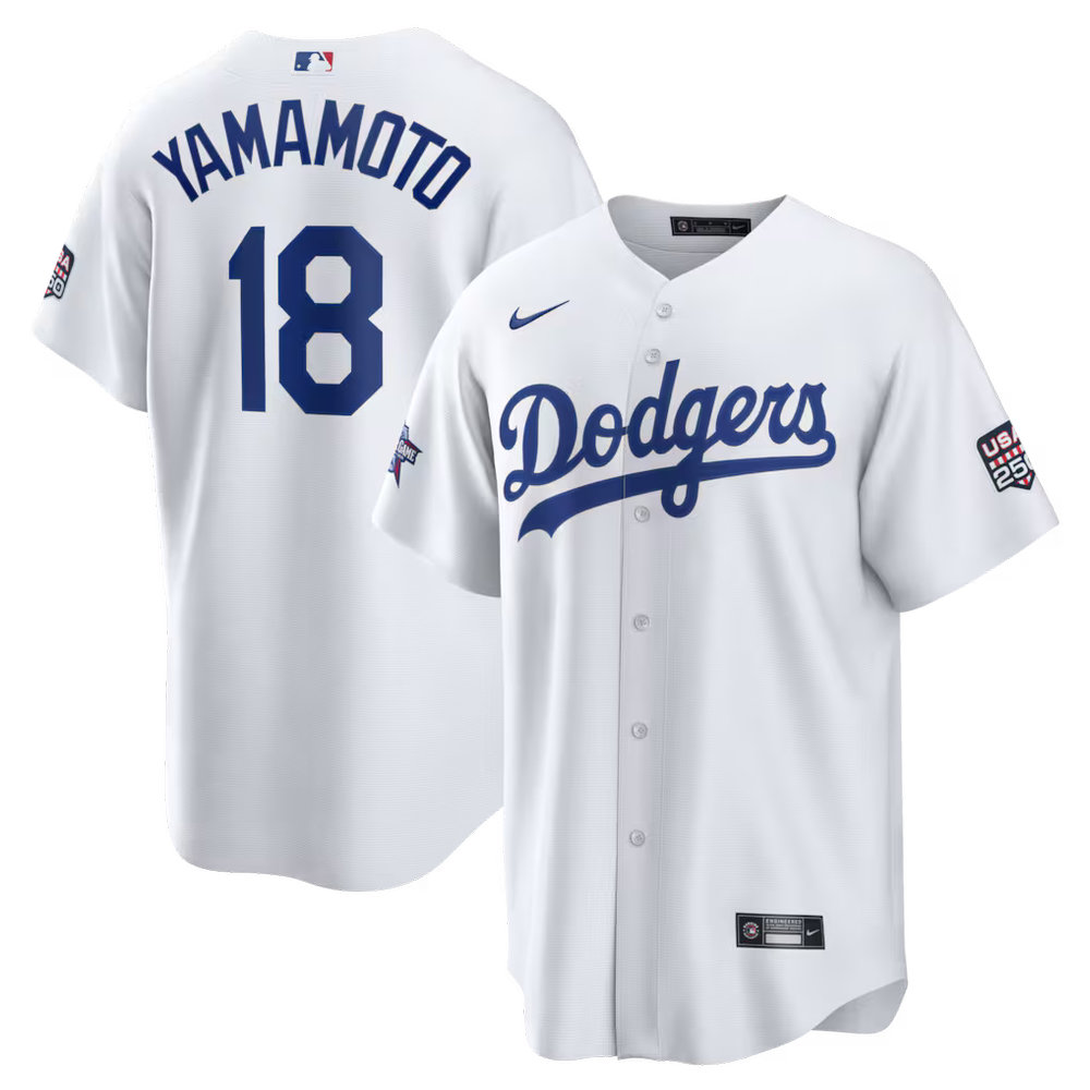 Youth Los Angeles Dodgers #18 Yoshinobu Yamamoto Nike White 2026 All-Star Game Replica Jersey Youth Los Angeles Dodgers #18 Yoshinobu Yamamoto Nike White 2026 All-Star Game Replica Jersey