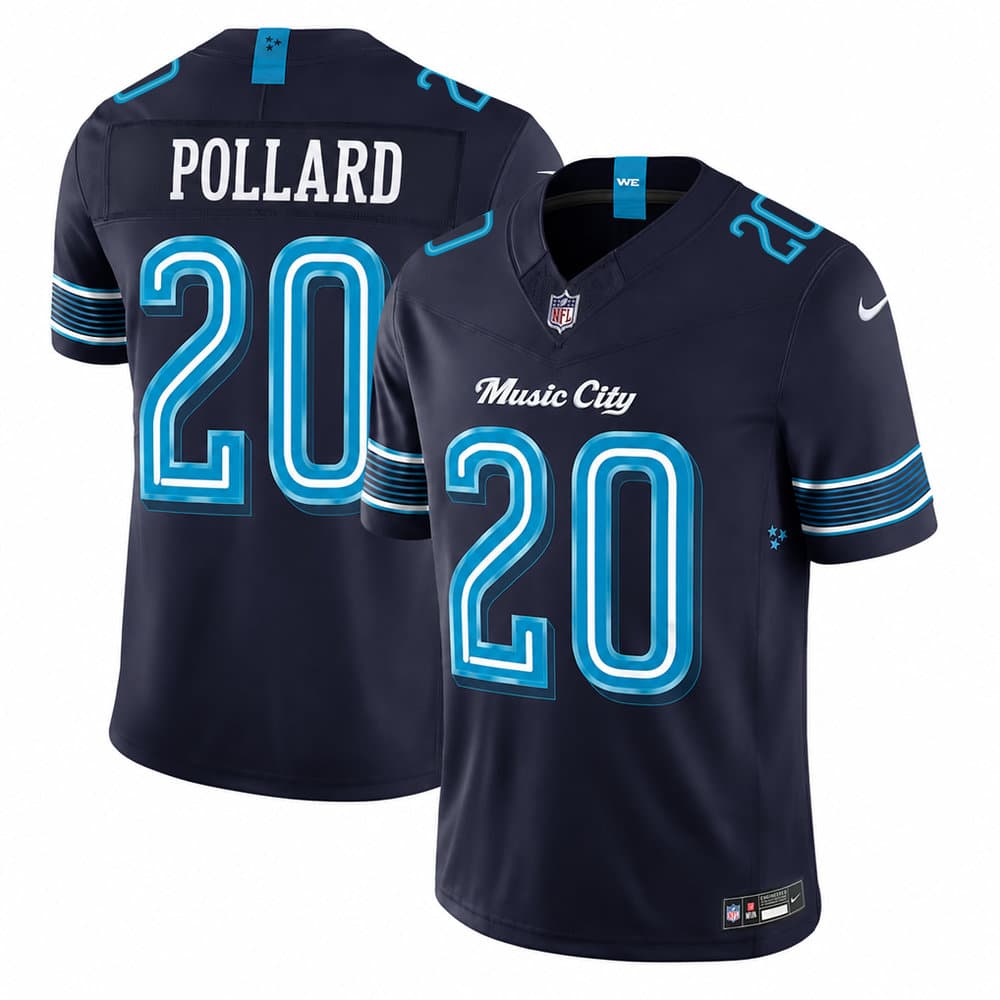 Men's Tennessee Titans #20 Tony Pollard Navy 2026 Rivalries Collection Vapor F.U.S.E. Limited Jersey Men's Tennessee Titans #20 Tony Pollard Navy 2026 Rivalries Collection Vapor F.U.S.E. Limited Jersey