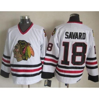 Blackhawks #18 Denis Savard White CCM Throwback Stitched NHL Jersey Blackhawks #18 Denis Savard White CCM Throwback Stitched NHL Jersey