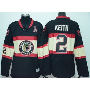 Blackhawks #2 Duncan Keith Black Stitched New Third Youth NHL Jersey Blackhawks #2 Duncan Keith Black Stitched New Third Youth NHL Jersey