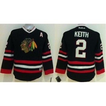 Blackhawks #2 Duncan Keith Black Stitched Youth NHL Jersey Blackhawks #2 Duncan Keith Black Stitched Youth NHL Jersey