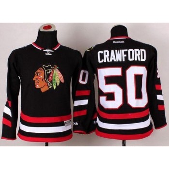 Blackhawks #50 Corey Crawford Black 2014 Stadium Series Stitched Youth NHL Jersey Blackhawks #50 Corey Crawford Black 2014 Stadium Series Stitched Youth NHL Jersey