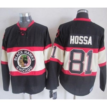 Blackhawks #81 Marian Hossa Black Third CCM Stitched NHL Jersey