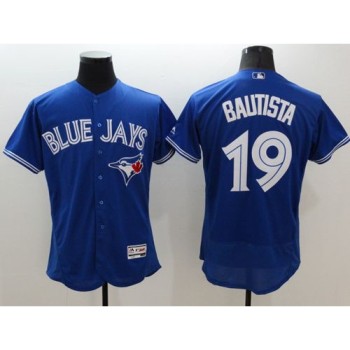 Blue Jays #19 Jose Bautista Blue Flexbase Authentic Collection Stitched MLB Jersey