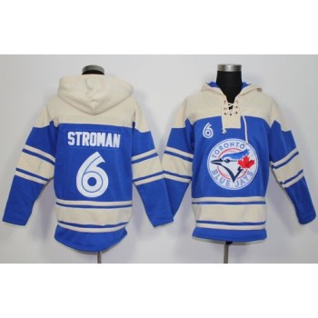 Blue Jays #6 Marcus Stroman Blue Sawyer Hooded Sweatshirt MLB Hoodie Blue Jays #6 Marcus Stroman Blue Sawyer Hooded Sweatshirt MLB Hoodie