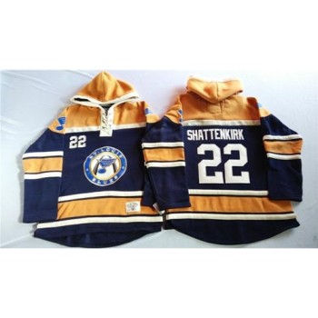 Blues #22 Kevin Shattenkirk Navy Blue/Gold Sawyer Hooded Sweatshirt Stitched NHL Jersey Blues #22 Kevin Shattenkirk Navy Blue/Gold Sawyer Hooded Sweatshirt Stitched NHL Jersey