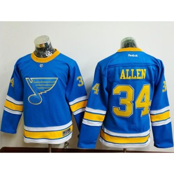 Blues #34 Jake Allen Light Blue 2017 Winter Classic Stitched Youth NHL Jersey