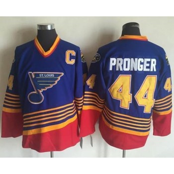 Blues #44 Chris Pronger Light Blue/Red CCM Throwback Stitched NHL Jersey Blues #44 Chris Pronger Light Blue/Red CCM Throwback Stitched NHL Jersey