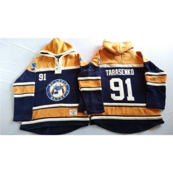 Blues #91 Vladimir Tarasenko Navy Blue/Gold Sawyer Hooded Sweatshirt Stitched NHL Jersey Blues #91 Vladimir Tarasenko Navy Blue/Gold Sawyer Hooded Sweatshirt Stitched NHL Jersey