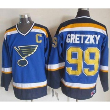 Blues #99 Wayne Gretzky Light Blue CCM Throwback Stitched NHL Jersey Blues #99 Wayne Gretzky Light Blue CCM Throwback Stitched NHL Jersey