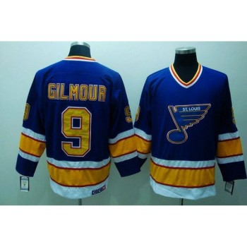 Blues #9 Doug Gilmour Stitched Blue CCM Throwback NHL Jersey Blues #9 Doug Gilmour Stitched Blue CCM Throwback NHL Jersey