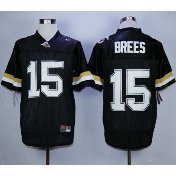 Boilermakers #15 Drew Brees Black Stitched NCAA Jersey Boilermakers #15 Drew Brees Black Stitched NCAA Jersey
