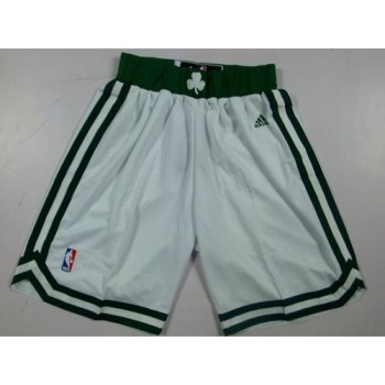 Boston Celtics White NBA Shorts