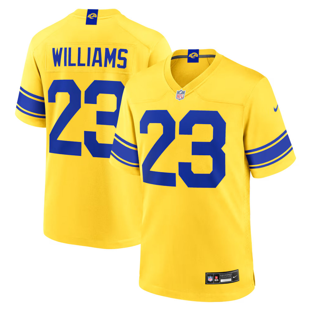 Youth Los Angeles Rams #23 Kyren Williams Nike Classic Sol Game Jersey