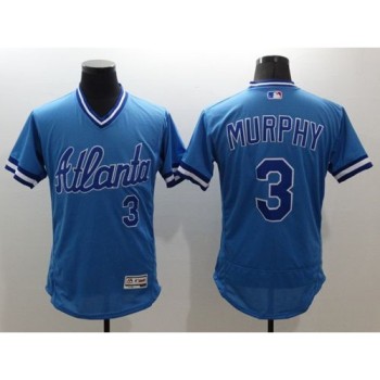 Braves #3 Dale Murphy Light Blue Flexbase Authentic Collection Cooperstown Stitched MLB Jersey Braves #3 Dale Murphy Light Blue Flexbase Authentic Collection Cooperstown Stitched MLB Jersey