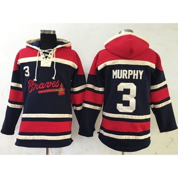 Braves #3 Dale Murphy Navy Blue Sawyer Hooded Sweatshirt MLB Hoodie Braves #3 Dale Murphy Navy Blue Sawyer Hooded Sweatshirt MLB Hoodie