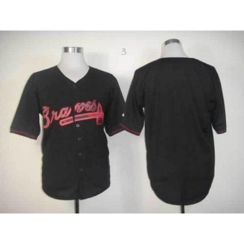 Braves Blank Black Fashion Stitched MLB Jersey Braves Blank Black Fashion Stitched MLB Jersey