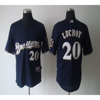 Brewers #20 Jonathan Lucroy Blue Cool Base Stitched MLB Jersey Brewers #20 Jonathan Lucroy Blue Cool Base Stitched MLB Jersey
