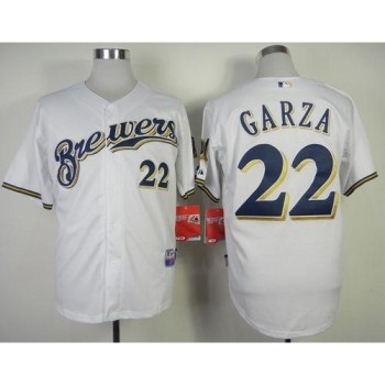 Brewers #22 Matt Garza White Cool Base Stitched MLB Jersey Brewers #22 Matt Garza White Cool Base Stitched MLB Jersey