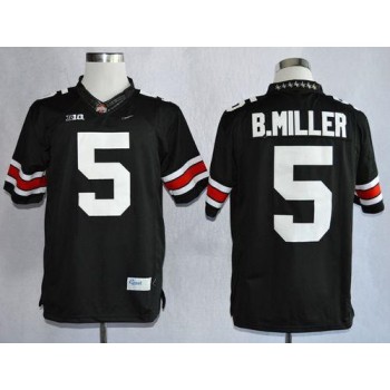 Buckeyes #5 Braxton Miller Black Limited Stitched NCAA Jersey