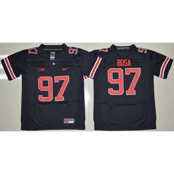 Buckeyes #97 Joey Bosa Black(Red No.) Limited Stitched Youth NCAA Jersey