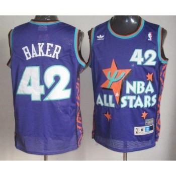 Bucks #42 Vin Baker Purple 1995 All Star Throwback Stitched NBA Jersey Bucks #42 Vin Baker Purple 1995 All Star Throwback Stitched NBA Jersey
