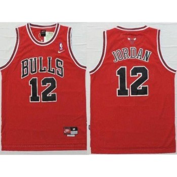 Bulls #12 Michael Jordan Red Throwback Stitched NBA Jersey Bulls #12 Michael Jordan Red Throwback Stitched NBA Jersey