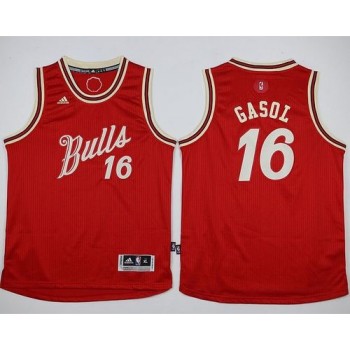 Bulls #16 Paul Gasol Red 2015-2016 Christmas Day Stitched Youth NBA Jersey Bulls #16 Paul Gasol Red 2015-2016 Christmas Day Stitched Youth NBA Jersey