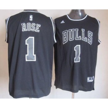 Bulls #1 Derrick Rose Black Shadow Stitched NBA Jersey Bulls #1 Derrick Rose Black Shadow Stitched NBA Jersey