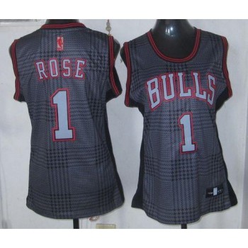 Bulls #1 Derrick Rose Black Women's Rhythm Fashion Stitched NBA Jersey Bulls #1 Derrick Rose Black Women's Rhythm Fashion Stitched NBA Jersey